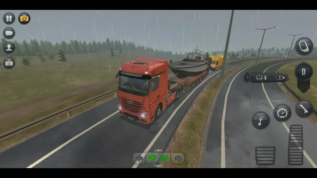 Truck Simulator Ultimate Realistic Rain Escort Delivery GamePlay HD 6 42 screenshot